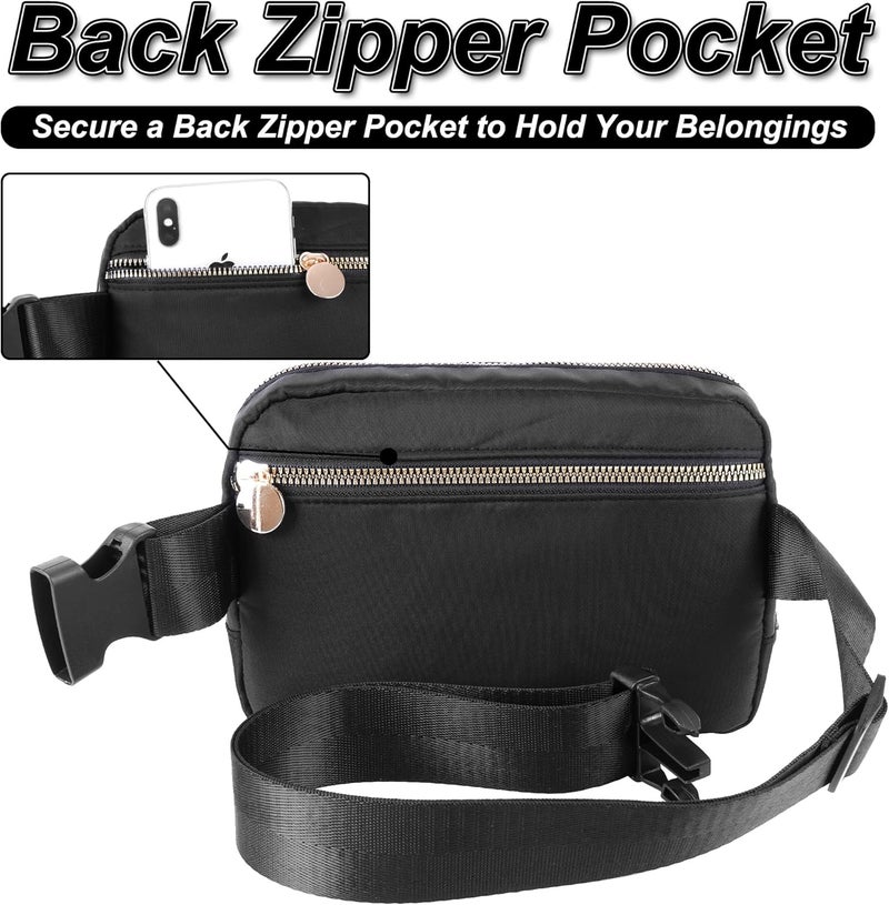 Uygafly Birthday Gifts for 6 7 8 9 10 11 12 13 14 15 16 Year Old Girls,Belt Bag Fanny Pack Crossbody Bags Purse for Kids,Cute Teen Trendy Stuff Travel Essentials | Black,Black A - Image 3